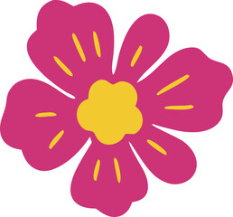 Flower Icon Design PNG – Elegant Floral Symbol with Transparent Background, Simple Flower Illustration