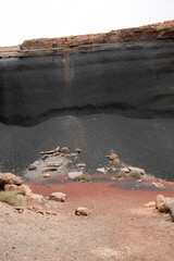 Exploring the striking black and red landscapes of Montaña Maneje in Lanzarote, Spain