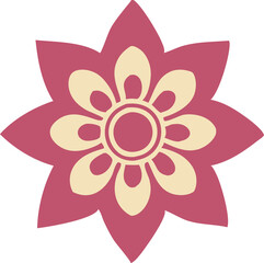 Flower Icon Design PNG – Elegant Floral Symbol with Transparent Background, Simple Flower Illustration