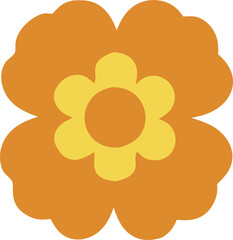 Flower Icon Design PNG – Elegant Floral Symbol with Transparent Background, Simple Flower Illustration