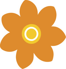 Flower Icon Design PNG – Elegant Floral Symbol with Transparent Background, Simple Flower Illustration
