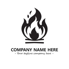 Fire Logo Company Design Illustration Vector Graphic Image