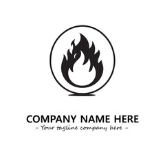 Fire Logo Company Design Illustration Vector Graphic Image