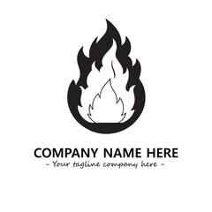 Fire Logo Company Design Illustration Vector Graphic Image