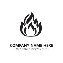 Fire Logo Company Design Illustration Vector Graphic Image