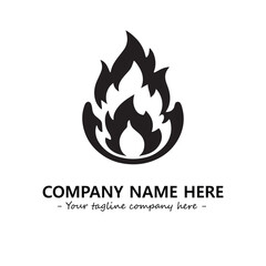 Fire Logo Company Design Illustration Vector Graphic Image