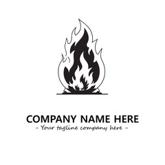 Fire Logo Company Design Illustration Vector Graphic Image
