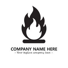 Fire Logo Company Design Illustration Vector Graphic Image