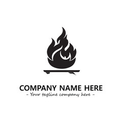 Fire Logo Company Design Illustration Vector Graphic Image