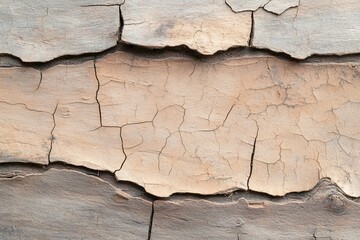 Fototapeta premium Close Up of Dry Tree Bark Flakes Texture