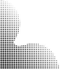 Corner Halftone Wave Dots