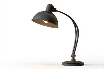 Sleek black desk lamp with a curved arm and adjustable shade, perfect for adding a touch of modern style to any workspace.