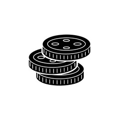 creative details Outline silhouette Coins stack icon vector illustration