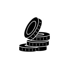 creative details Outline silhouette Coins stack icon vector illustration