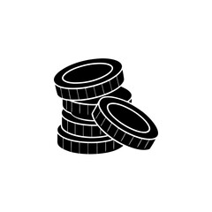 creative details Outline silhouette Coins stack icon vector illustration