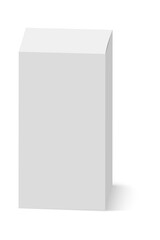 Minimalist blank rectangular box mockup with soft shadows, ideal for packaging design, branding, and product presentations.