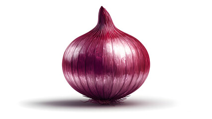 fresh red onion isolated on white background