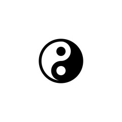 Classic black and white yin yang symbol representing duality and equilibrium