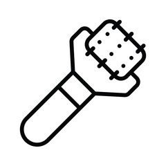 Download our premium line style icon of dermaroller