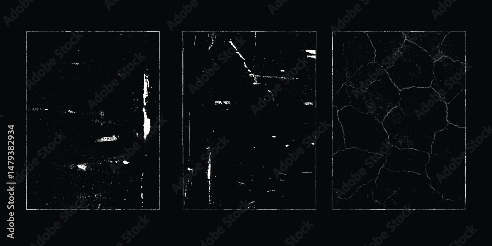 Leinwandbilder grunge urban backgrounds set.texture vector.dust overlay distress grain ,simply place illustration o