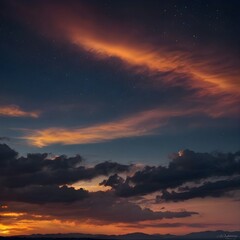 sunset over the mountains