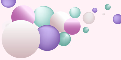 Realistic shiny spheres background vector design in eps 10