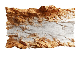 Fototapeta premium Textured surface with rough edges and natural colors for design, cut out - stock png.