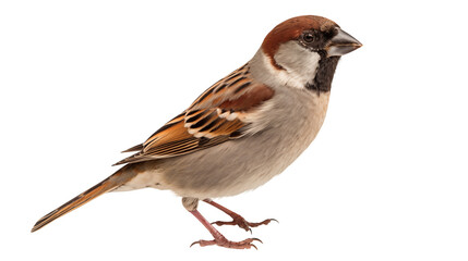 Eurasian Tree Sparrow on transparent background