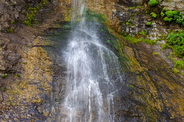 A small waterfall in the south of the island. South Sakhalin, Russia