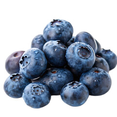 Fresh Blueberry Delight: A close-up shot showcases a generous heap of freshly picked, juicy blueberries, each bead glistening with a hint of moisture, offering a sensory feast of color and texture.