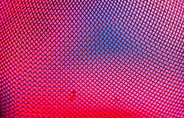 Abstract close up view of wire mesh of kitchen sieve