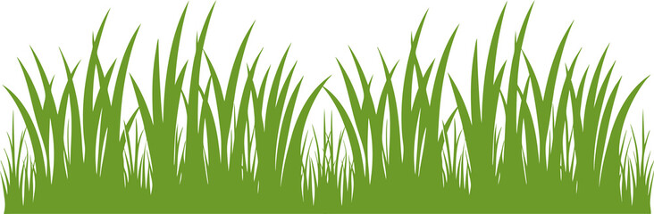 Green Grass Border PNG – Fresh Nature Border with Transparent Background, Lawn and Garden Edge Illustration for Design