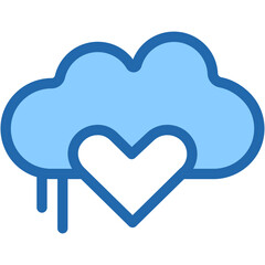 Vector Icon Cloud, Natural, Rain, Love, Valentine Day