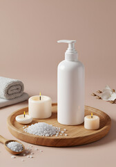 Spa-themed product display