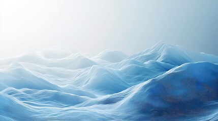 Obraz premium Minimalist dusty blue mountain range background providing a calm and modern aesthetic for design