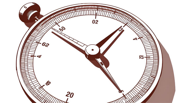 Clinometer, vintage illustration.