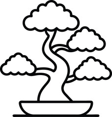 vector illustration of  bonsai 