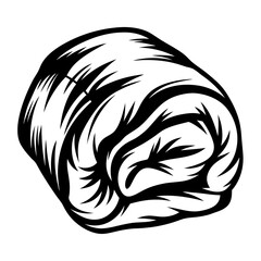 Monochrome Abstract Swirl Pattern with Interlocking Lines and Flowing Movement