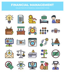 Collection of 25 Financial Management Icons