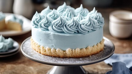 wedding cake with candles and flowers Celebration Frosting