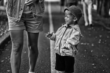 mom and son child person family