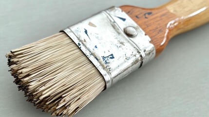 Used Paint Brush Closeup