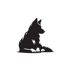 Basque Shepherd Dog Silhouette Vector – Distinct, strong, and agile canine outline, perfect for pet-themed designs, digital art, breed-specific projects, merchandise, and creative endeavors.
