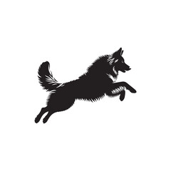 Basque Shepherd Dog Silhouette Vector – Distinct, strong, and agile canine outline, perfect for pet-themed designs, digital art, breed-specific projects, merchandise, and creative endeavors.
