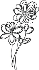 Abstract floral vector illustration featuring a white lily blossom on a dark background, a beautiful nature-inspired design