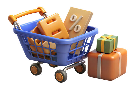 shopping cart full of money