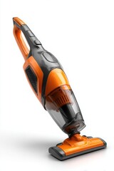 Cordless Handheld Vacuum Cleaner - Orange & Grey Portable Vacuum - Stick Vac for Home, Car, Pet Hair - On White Background