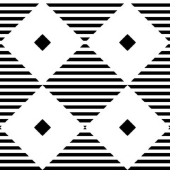 Black and white geometric seamless pattern