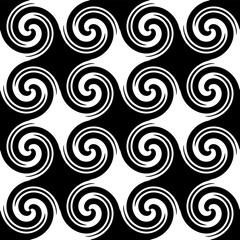 Black and white geometric seamless pattern