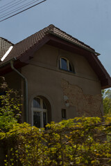 Residential houses in the European style serve as a visual representation of local housing. Czech living, picture for use on real estate websites focused on property sales or rentals in Europe.